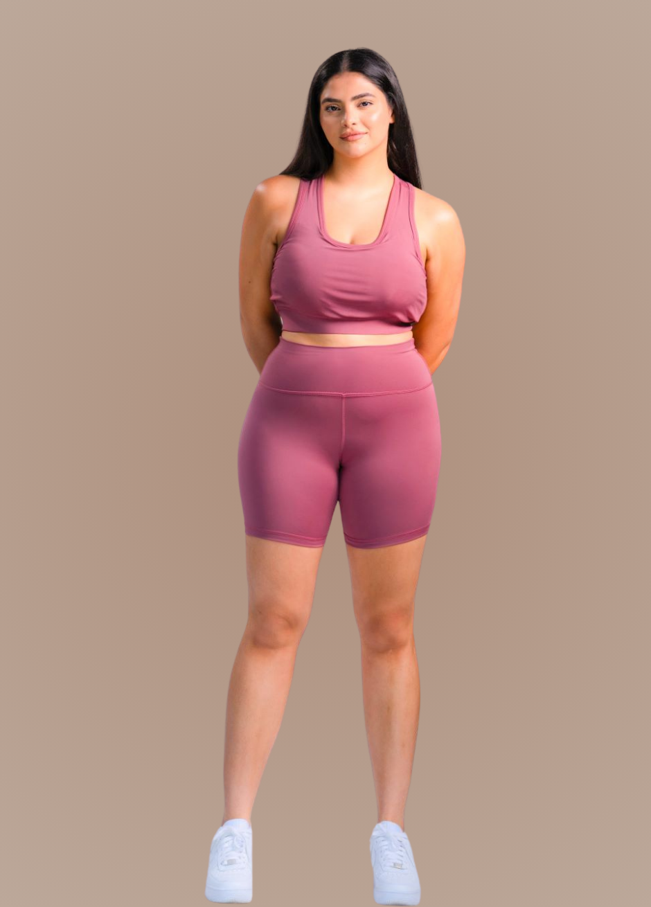 Pink Sports Bra | Sweatshirt