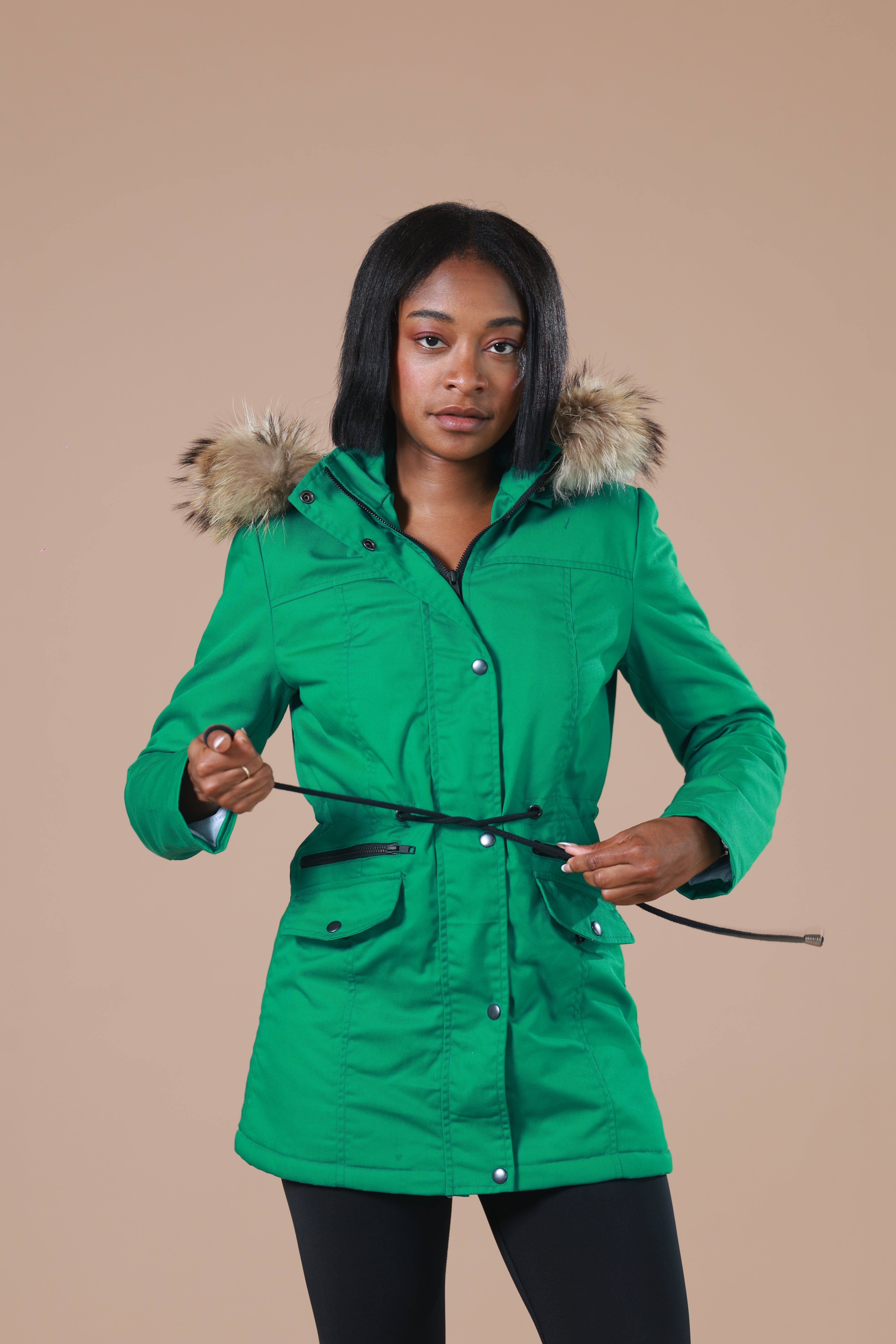 Green Twill jacket | Puffer jacket