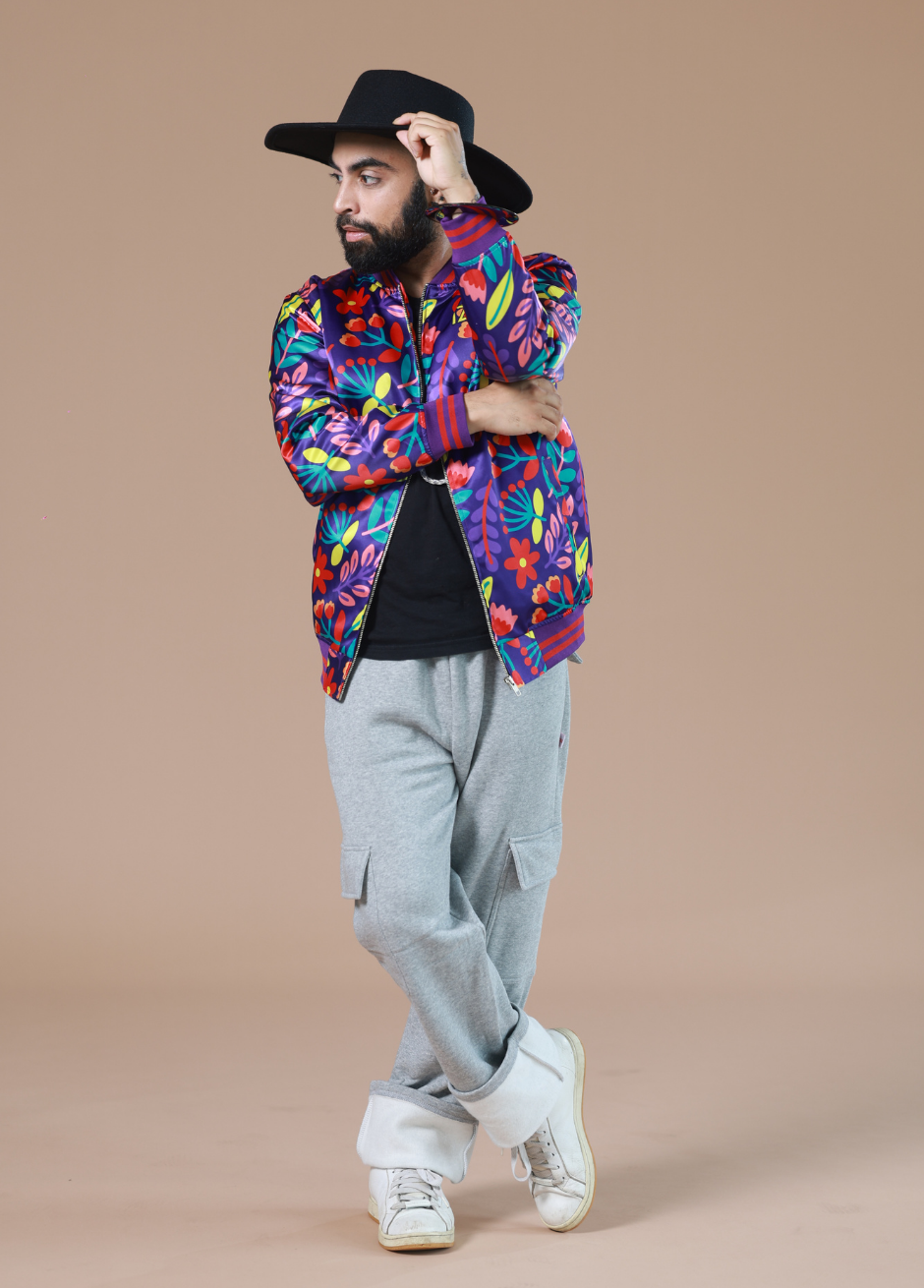 Multicolor Bomber Jacket | Puffer jacket