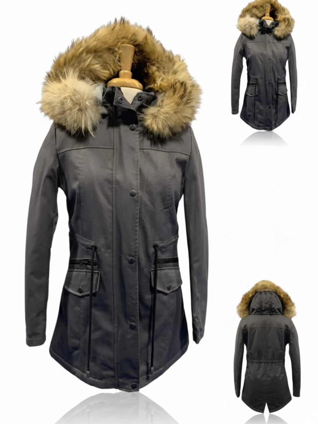 Ladies Twill Jacket with Sharpa Fur Inside