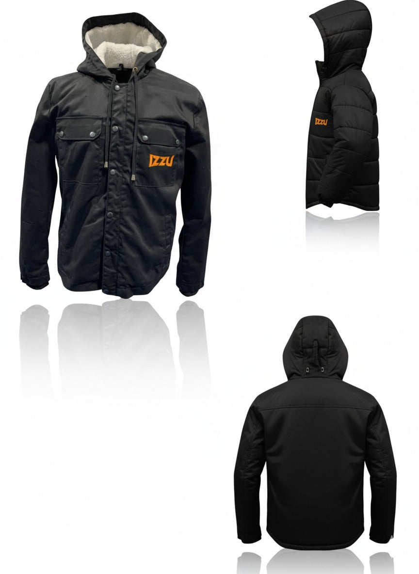 Men Twill Jacket with Sharpa Fur Inside