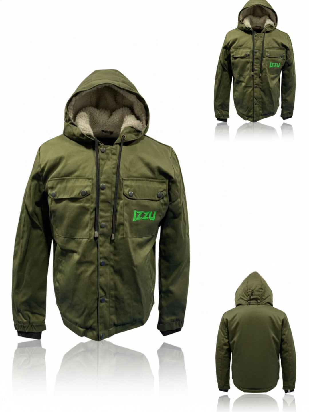 Men Twill Jacket with Sharpa Fur Inside