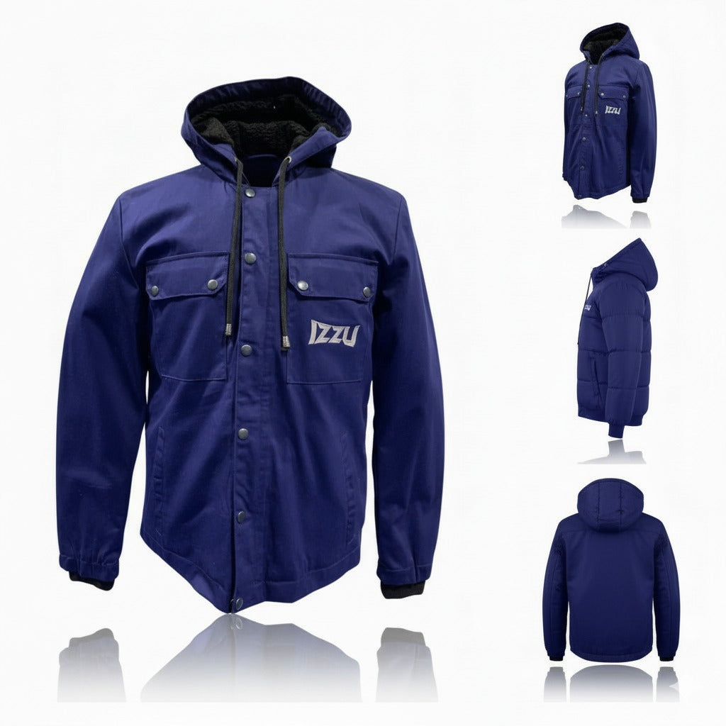 Men Twill Jacket with Sharpa Fur Inside