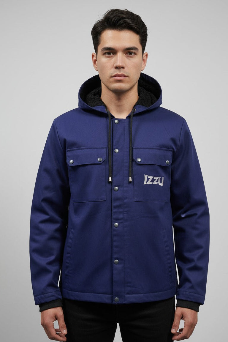 Men Twill Jacket with Sharpa Fur Inside