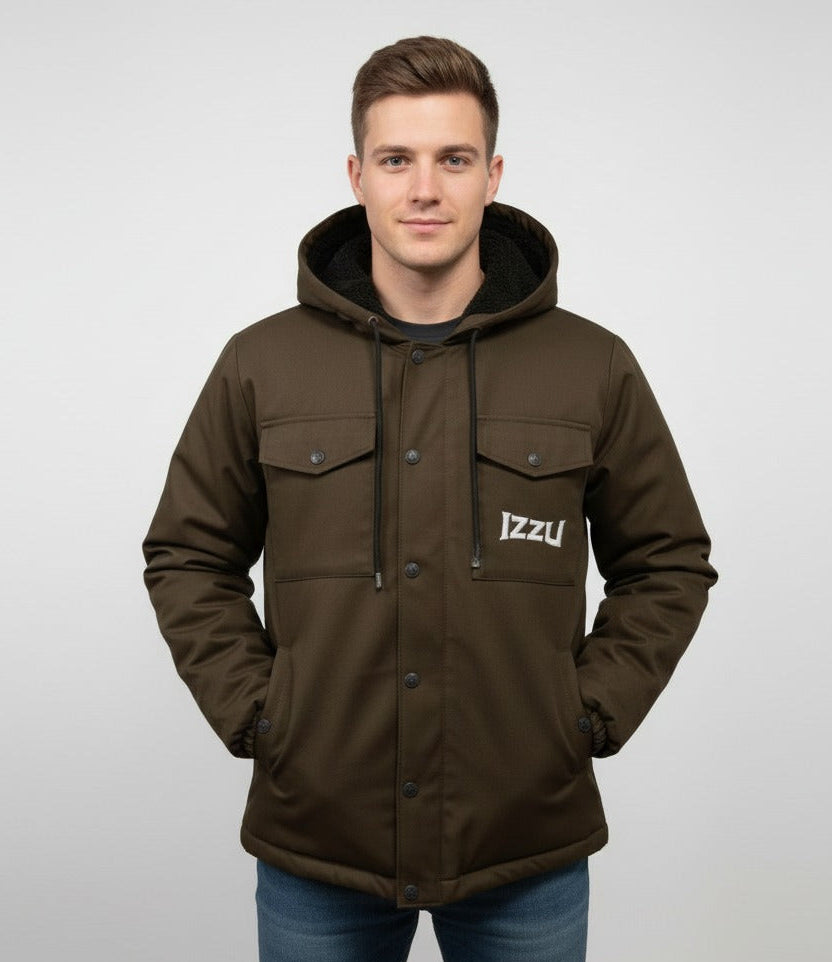 Men Twill Jacket with Sharpa Fur Inside