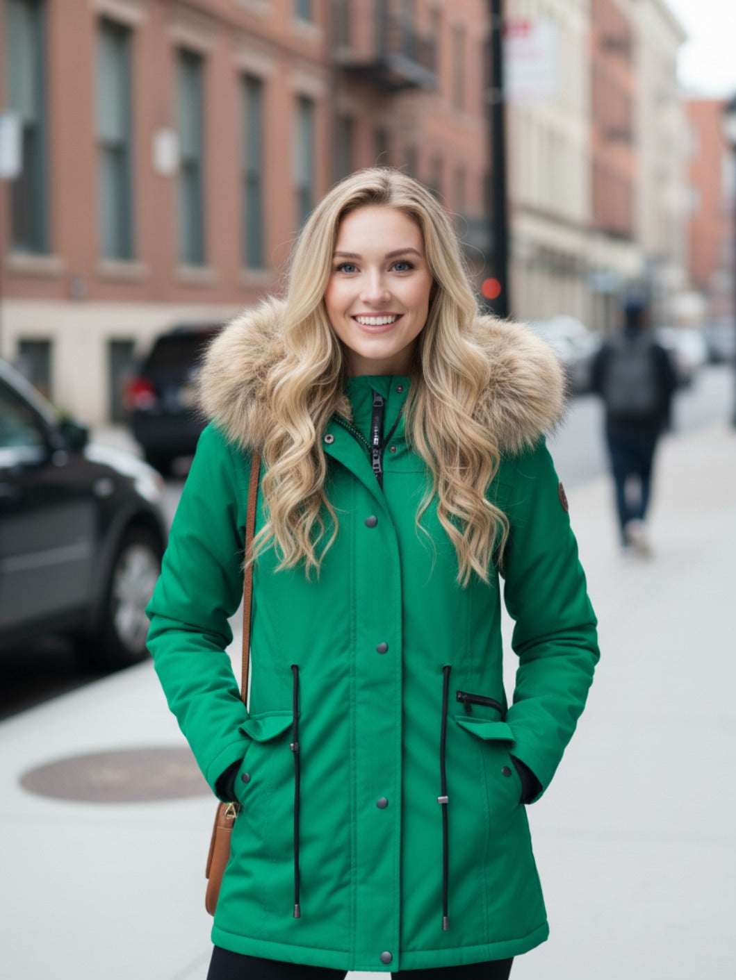 Ladies Twill Jacket with Sharpa Fur Inside