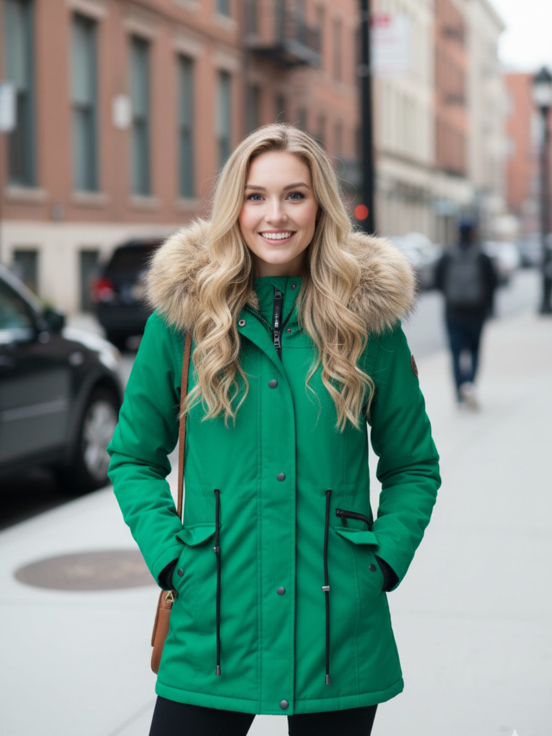 Ladies Twill Jacket with Sharpa Fur Inside