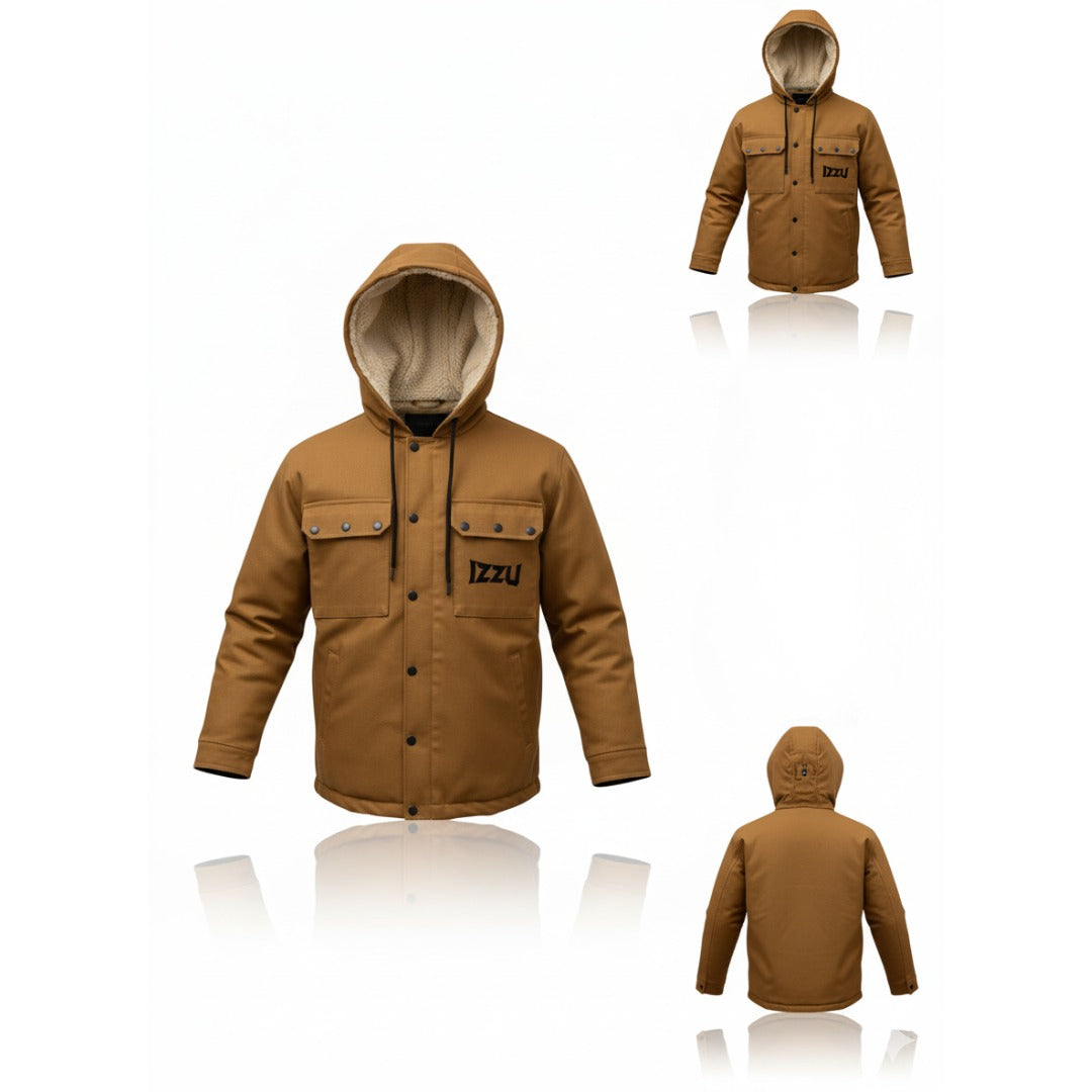 Men Twill Jacket with Sharpa Fur Inside