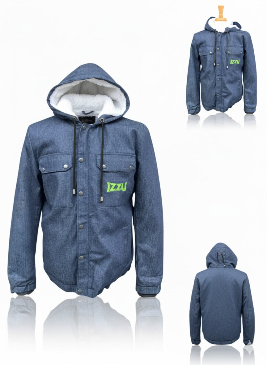 Men Twill Jacket with Sharpa Fur Inside