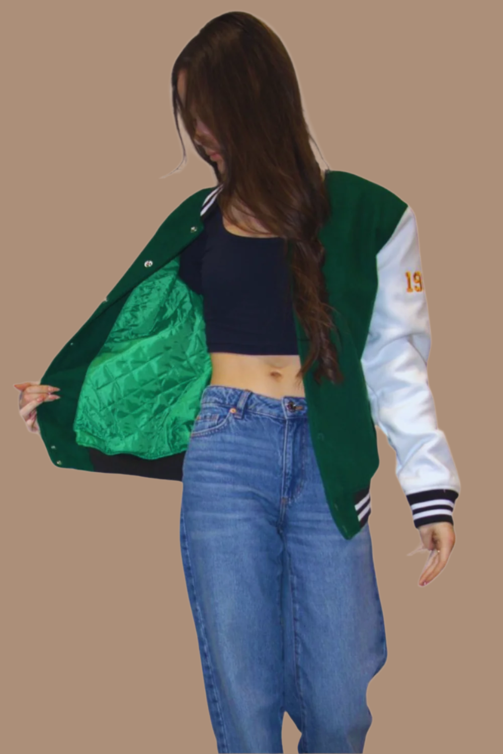 Green Varsity Jacket | Puffer Jacket