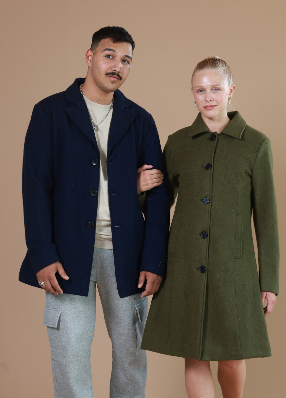 Handmade Khadi Wool Overcoat for Women – IZZU International Handmade Khadi Wool Overcoat for Women – IZZU International